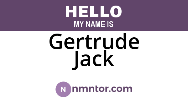 Gertrude Jack