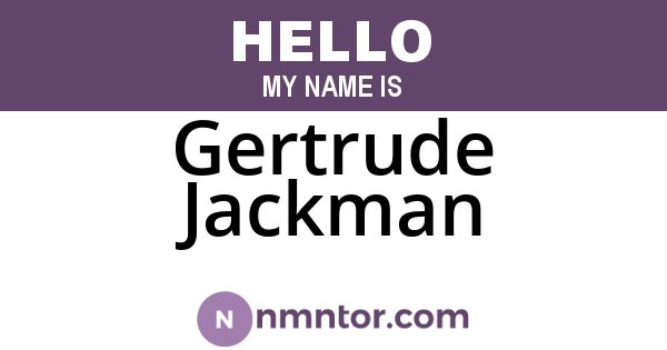 Gertrude Jackman