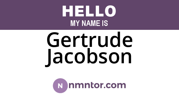Gertrude Jacobson