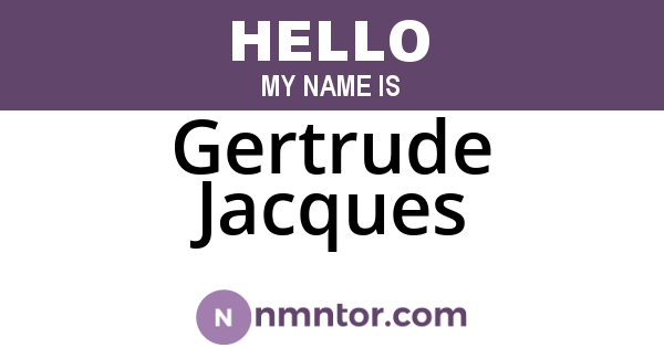 Gertrude Jacques