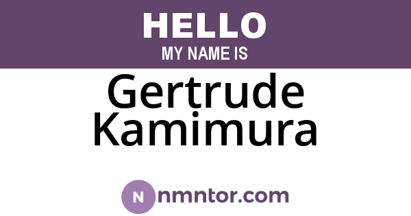 Gertrude Kamimura