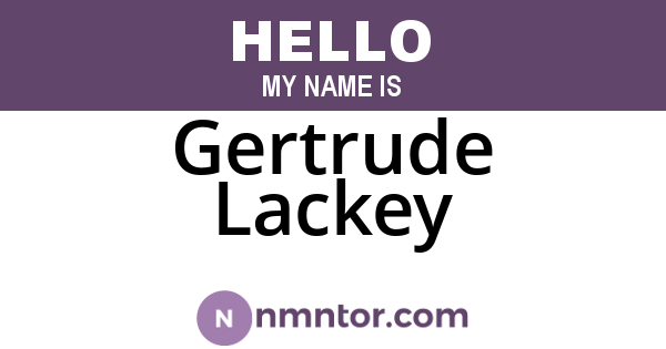 Gertrude Lackey