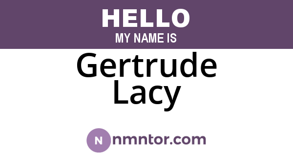 Gertrude Lacy