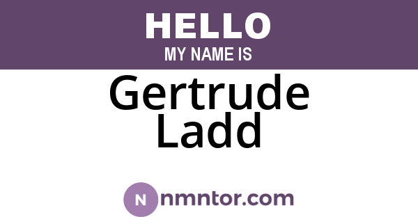 Gertrude Ladd