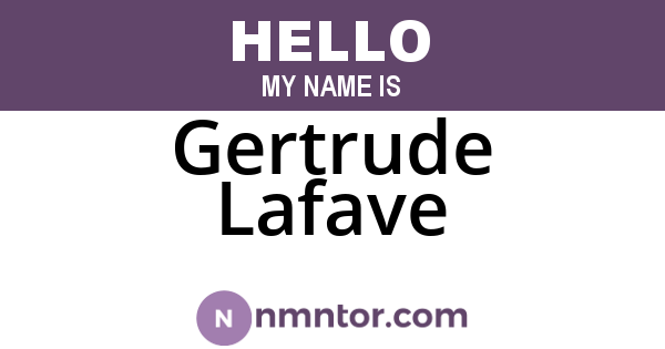 Gertrude Lafave