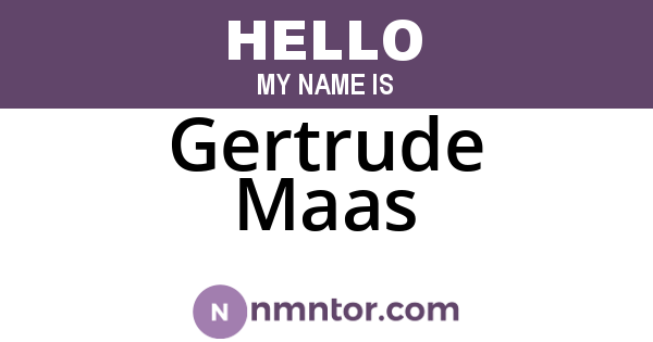 Gertrude Maas