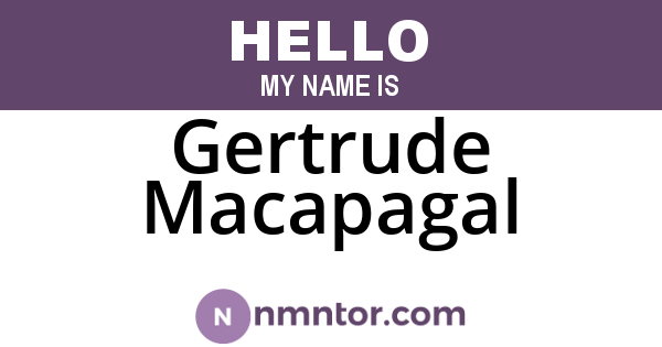 Gertrude Macapagal
