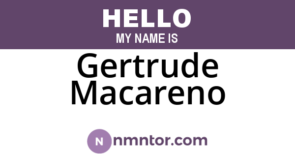 Gertrude Macareno