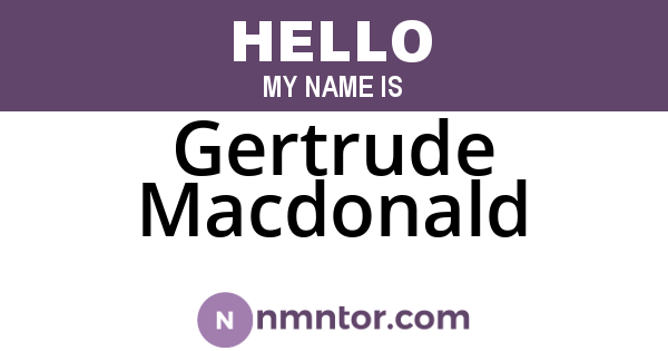 Gertrude Macdonald