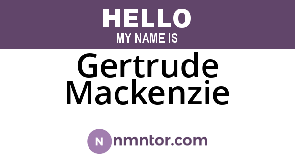 Gertrude Mackenzie