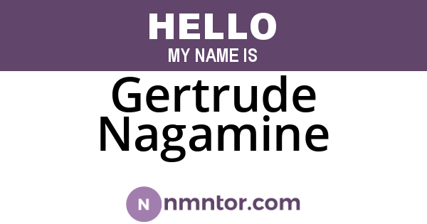 Gertrude Nagamine
