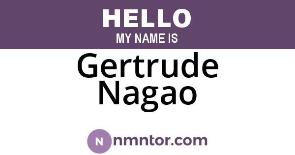 Gertrude Nagao
