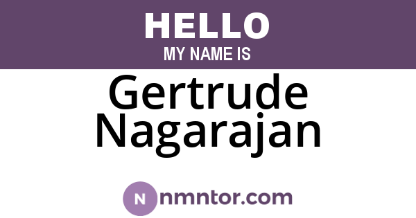 Gertrude Nagarajan