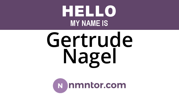 Gertrude Nagel