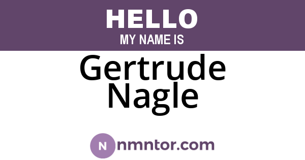 Gertrude Nagle