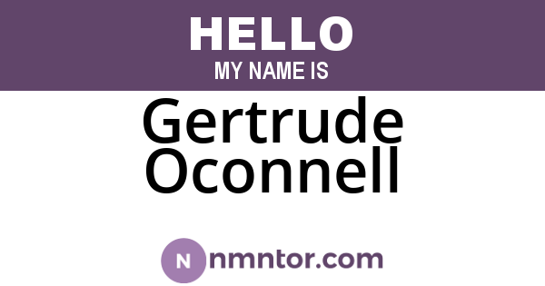 Gertrude Oconnell