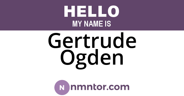 Gertrude Ogden