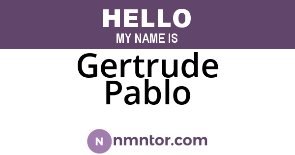 Gertrude Pablo