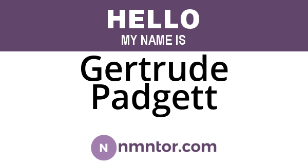 Gertrude Padgett