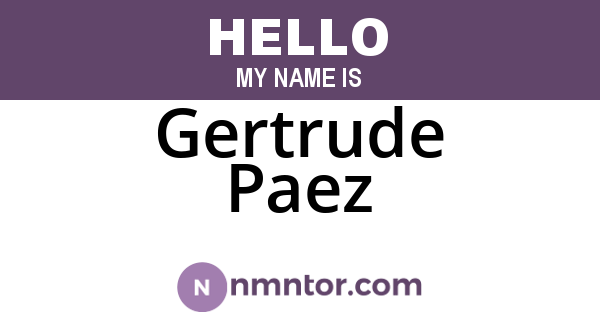 Gertrude Paez