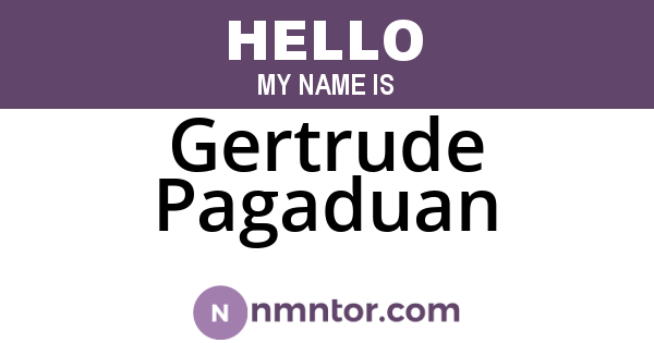 Gertrude Pagaduan