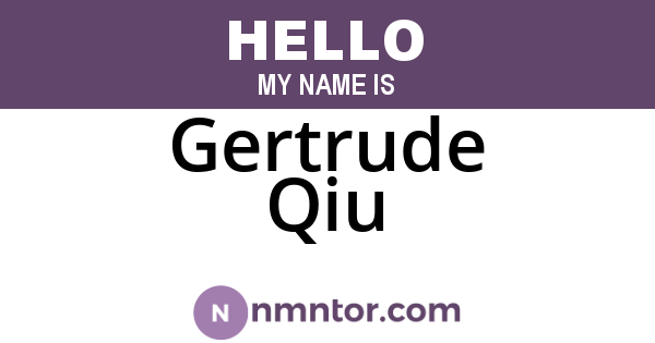 Gertrude Qiu