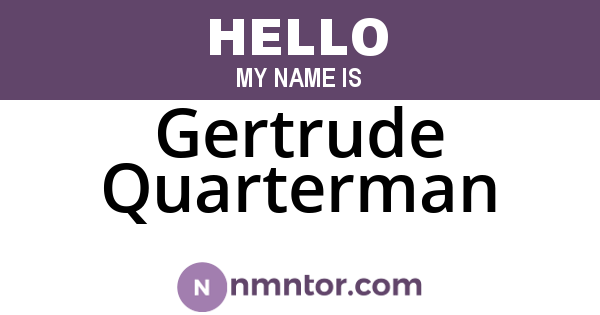 Gertrude Quarterman