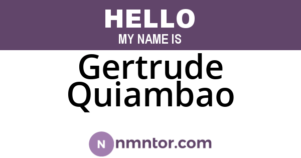 Gertrude Quiambao