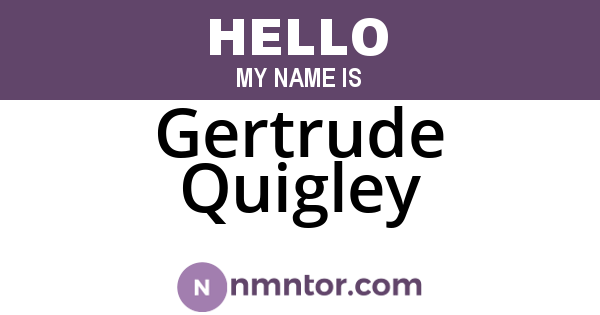 Gertrude Quigley