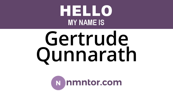 Gertrude Qunnarath