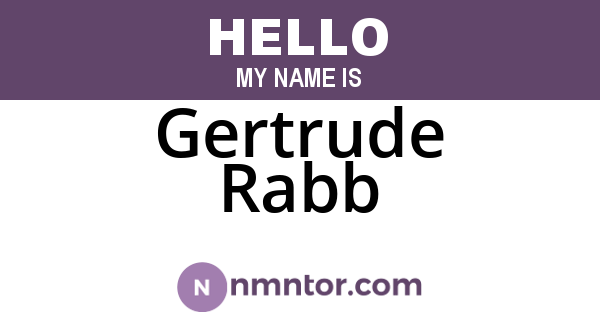 Gertrude Rabb