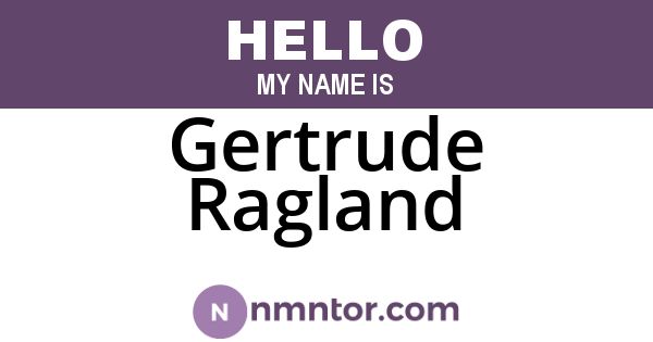 Gertrude Ragland