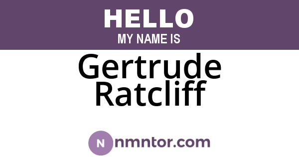 Gertrude Ratcliff