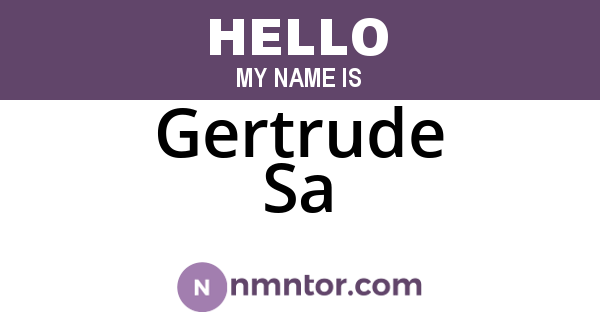 Gertrude Sa