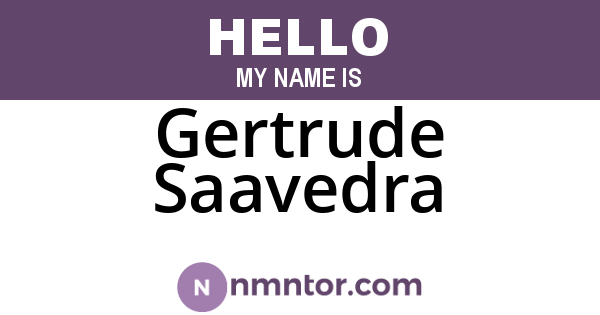 Gertrude Saavedra
