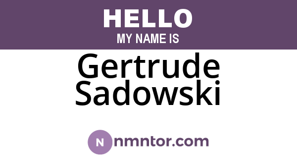 Gertrude Sadowski