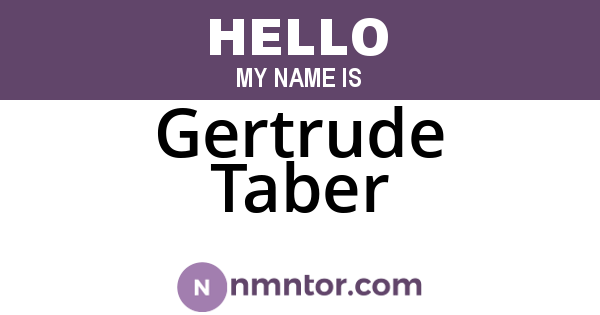 Gertrude Taber