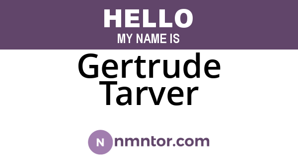 Gertrude Tarver