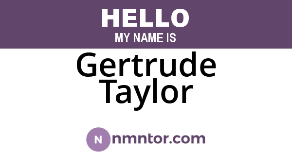 Gertrude Taylor