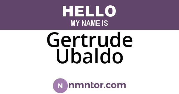 Gertrude Ubaldo