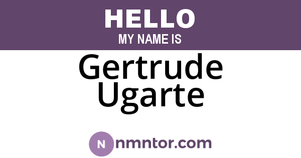 Gertrude Ugarte