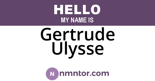 Gertrude Ulysse