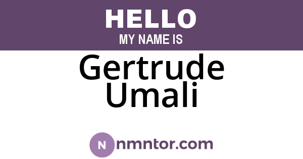 Gertrude Umali
