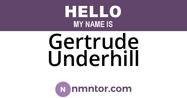 Gertrude Underhill