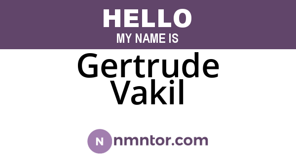 Gertrude Vakil
