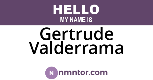 Gertrude Valderrama