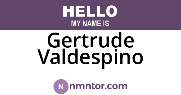 Gertrude Valdespino