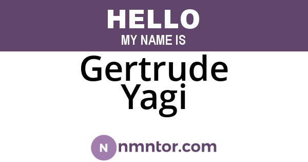 Gertrude Yagi