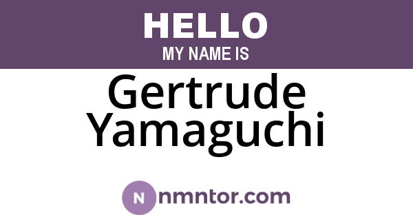 Gertrude Yamaguchi