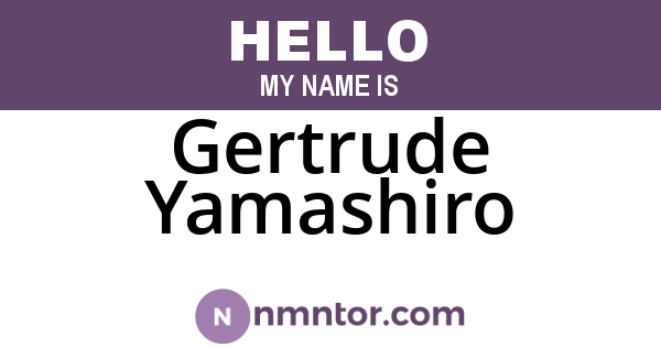 Gertrude Yamashiro